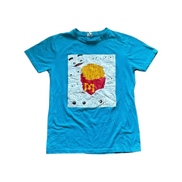McDonald’s Authentic Collectible Graphic T-Shirt Teal Size Medium Retro - Picture 1 of 4